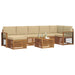 Set de canapele de exterior cu pernă 8 pcs Natural și Bej - WALTI WALTI