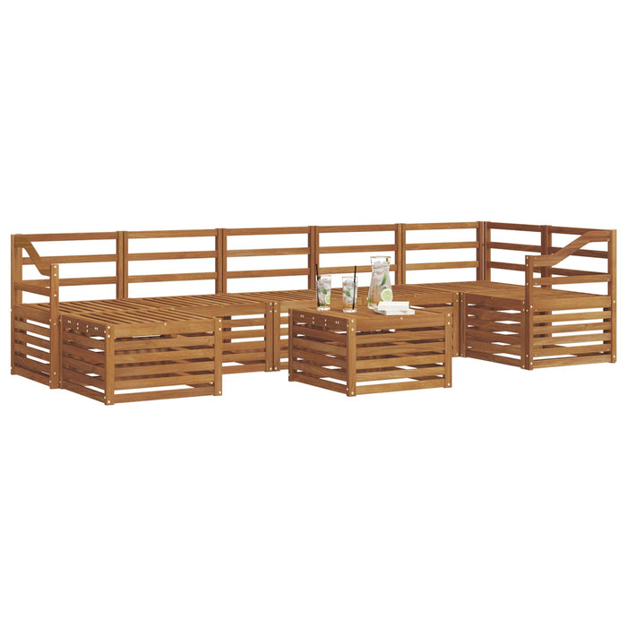 Set de canapele de exterior 8 pcs natural Lemn Solid de Acacia - WALTI WALTI