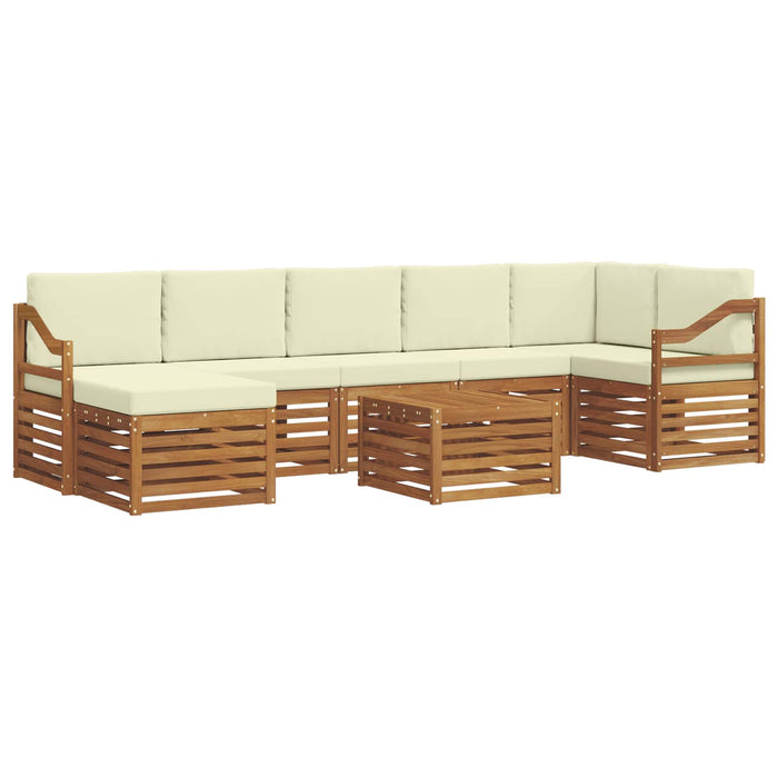 Set de canapele de exterior cu pernă 8 pcs Natural și Crem - WALTI WALTI