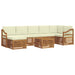 Set de canapele de exterior cu pernă 8 pcs Natural și Crem - WALTI WALTI