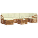 Set de canapele de exterior cu pernă 8 pcs Natural și Crem - WALTI WALTI