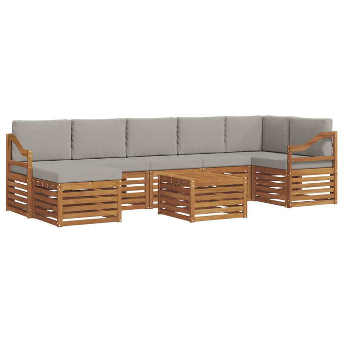 Set de canapele de exterior 8 pcs Gri natural și deschis - WALTI WALTI