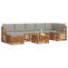 Set de canapele de exterior 8 pcs Gri natural și deschis - WALTI WALTI