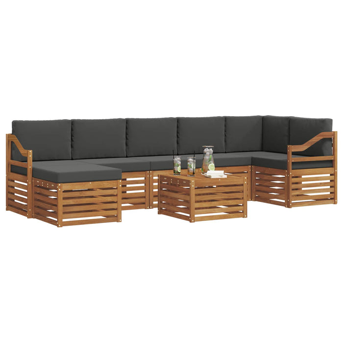 Set de canapele de exterior cu pernă 8 pcs Natural și Antracit - WALTI WALTI