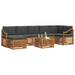 Set de canapele de exterior cu pernă 8 pcs Natural și Antracit - WALTI WALTI