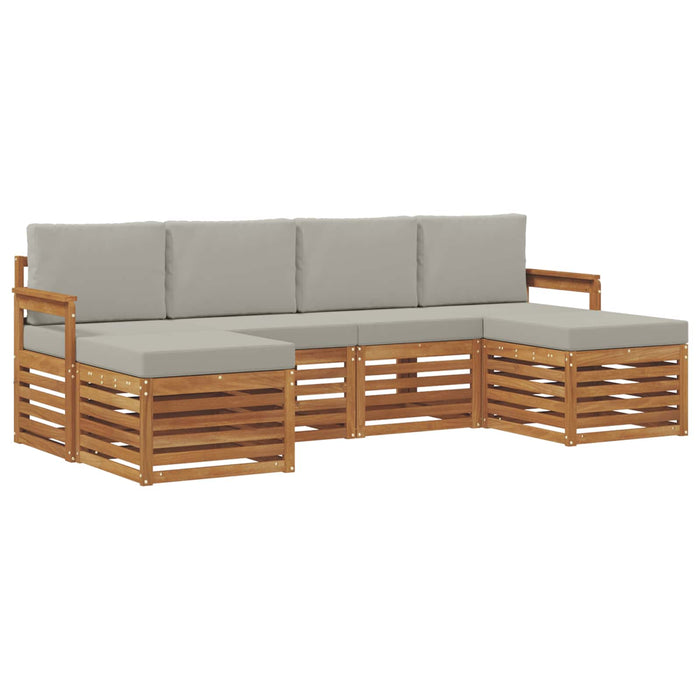 Seturi de canapele cu pernă 6 pcs Gri natural și deschis - WALTI WALTI