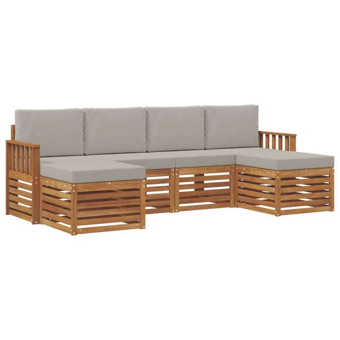 Seturi de canapele cu pernă 6 pcs Gri natural și deschis - WALTI WALTI