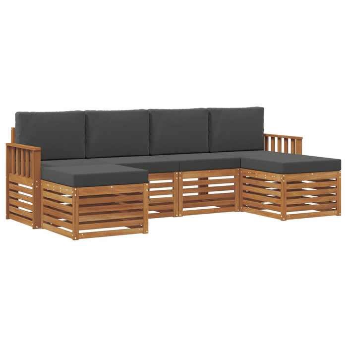 Seturi de canapele cu pernă 6 pcs Natural și Antracit - WALTI WALTI