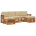 Seturi de canapele 6 pcs Natural și Bej Lemn Solid de Acacia - WALTI WALTI