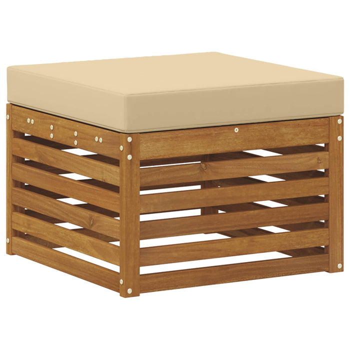 Seturi de canapele 6 pcs Natural și Bej Lemn Solid de Acacia - WALTI WALTI