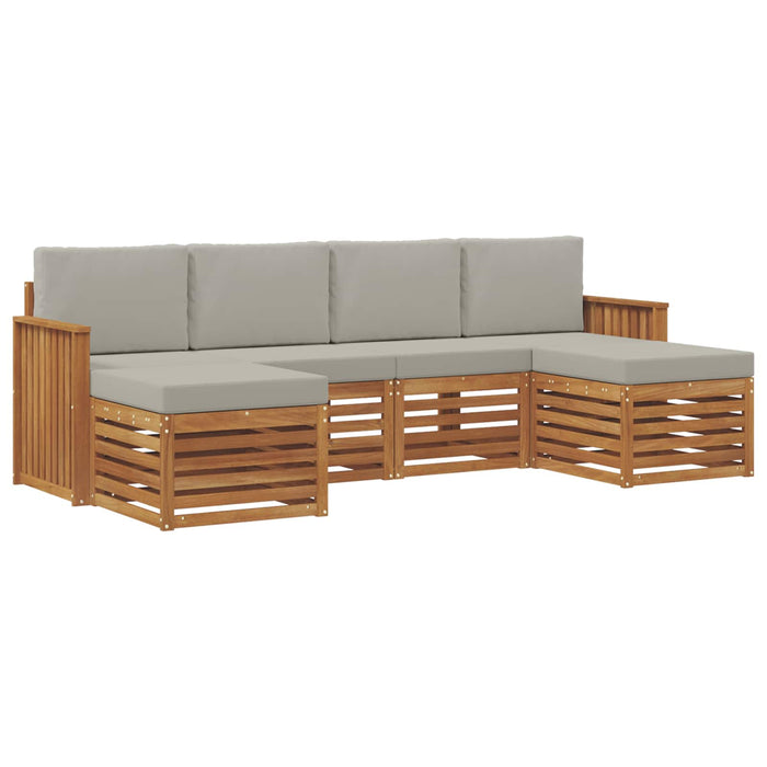 Seturi de canapele cu pernă 6 pcs Gri natural și deschis - WALTI WALTI