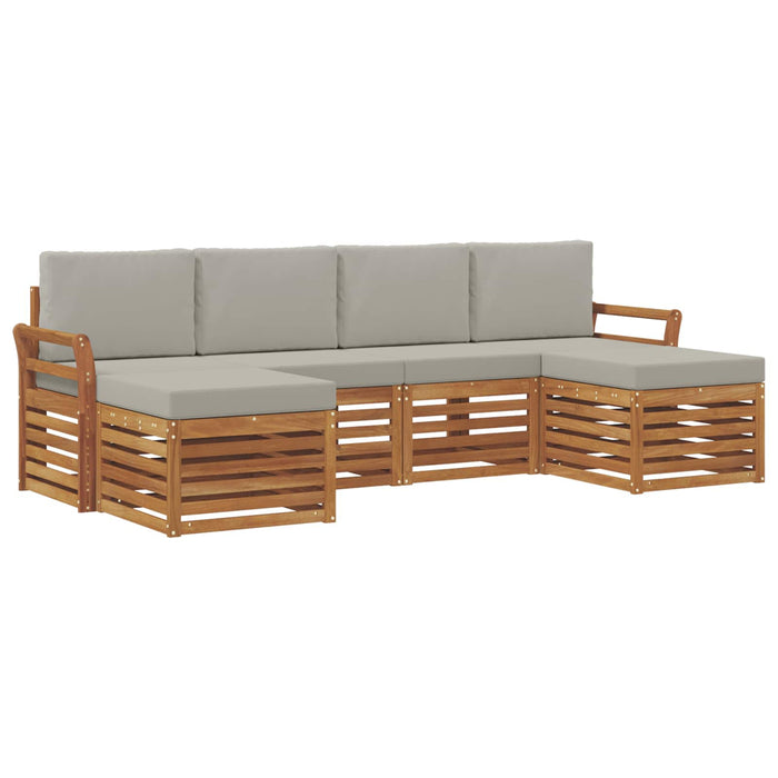 Seturi de canapele cu pernă 6 pcs Gri natural și deschis - WALTI WALTI