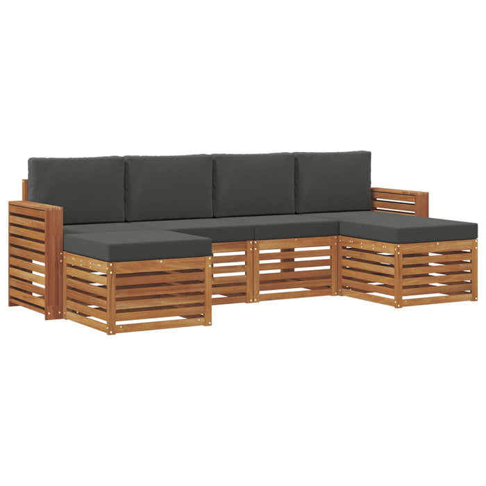 Seturi de canapele cu pernă 6 pcs Natural și Antracit - WALTI WALTI