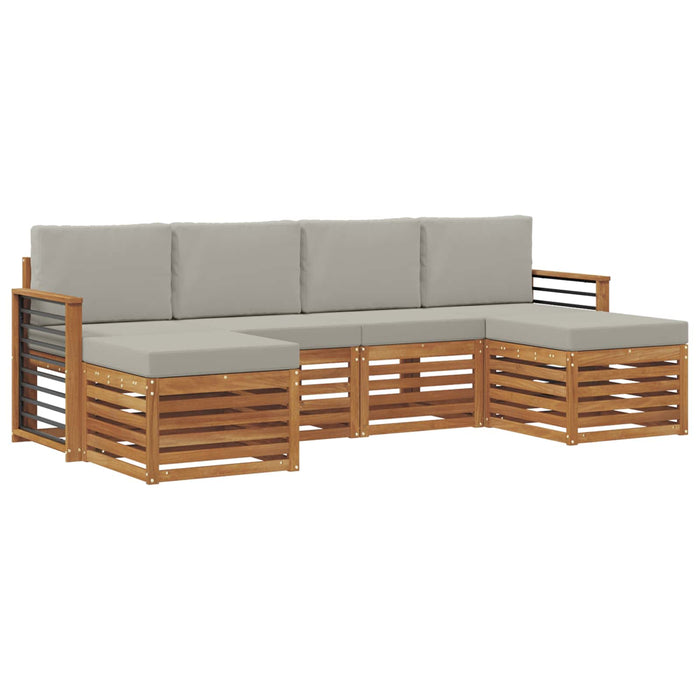 Seturi de canapele cu pernă 6 pcs Gri natural și deschis - WALTI WALTI