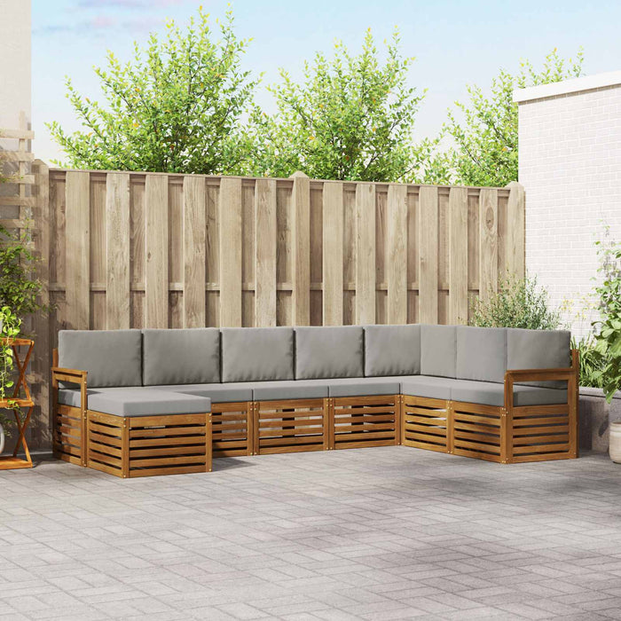 Seturi de canapele cu pernă 8 pcs Gri natural și deschis - WALTI WALTI