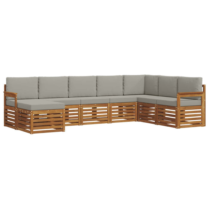 Seturi de canapele cu pernă 8 pcs Gri natural și deschis - WALTI WALTI