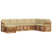 Seturi de canapele 8 pcs Natural și Bej Lemn Solid de Acacia - WALTI WALTI