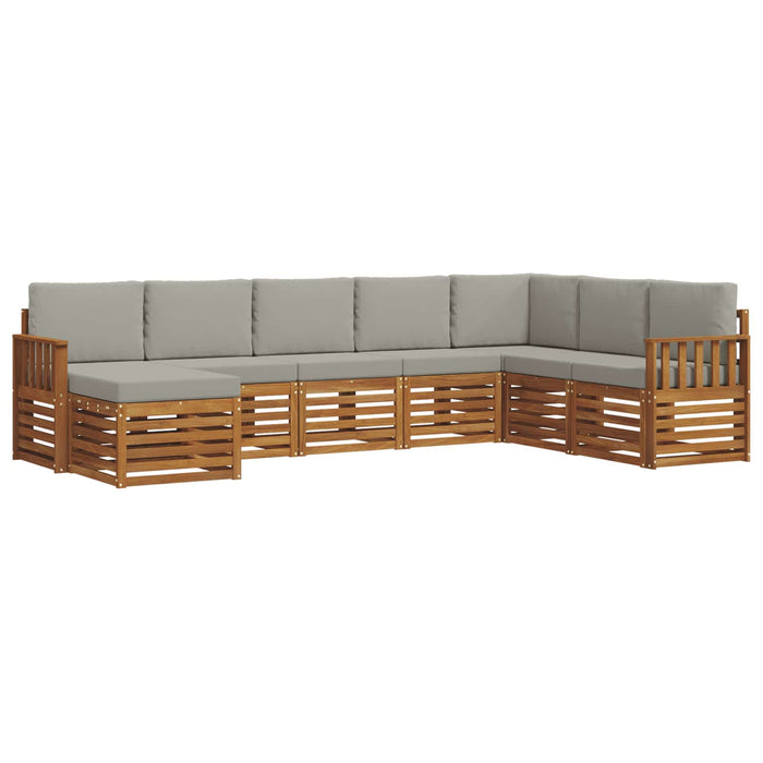 Seturi de canapele cu pernă 8 pcs Gri natural și deschis - WALTI WALTI