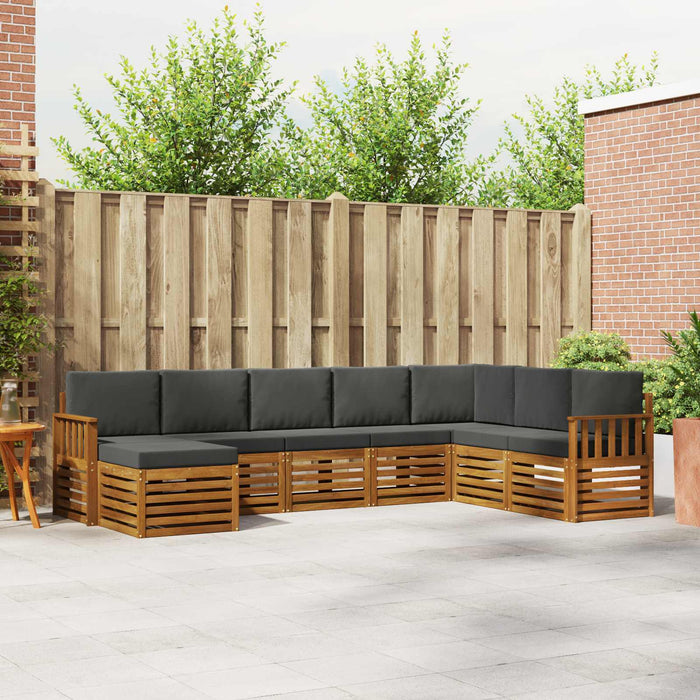 Seturi de canapele cu pernă 8 pcs Natural și Antracit - WALTI WALTI