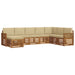 Seturi de canapele 8 pcs Natural și Bej Lemn Solid de Acacia - WALTI WALTI