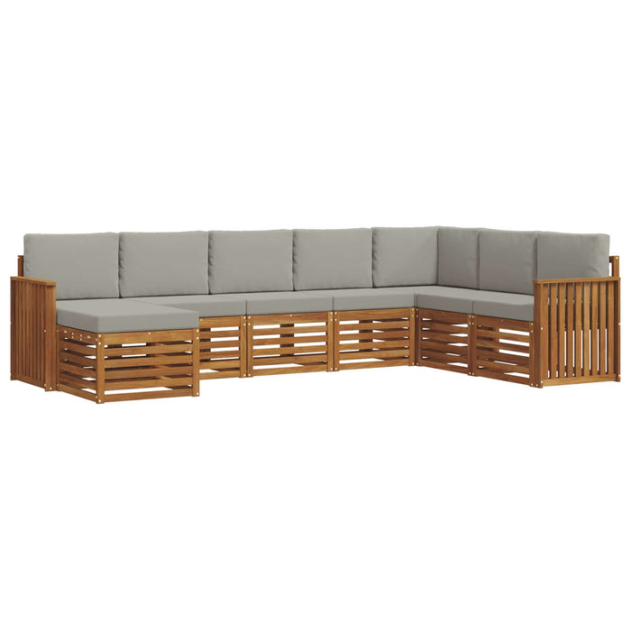 Seturi de canapele cu pernă 8 pcs Gri natural și deschis - WALTI WALTI