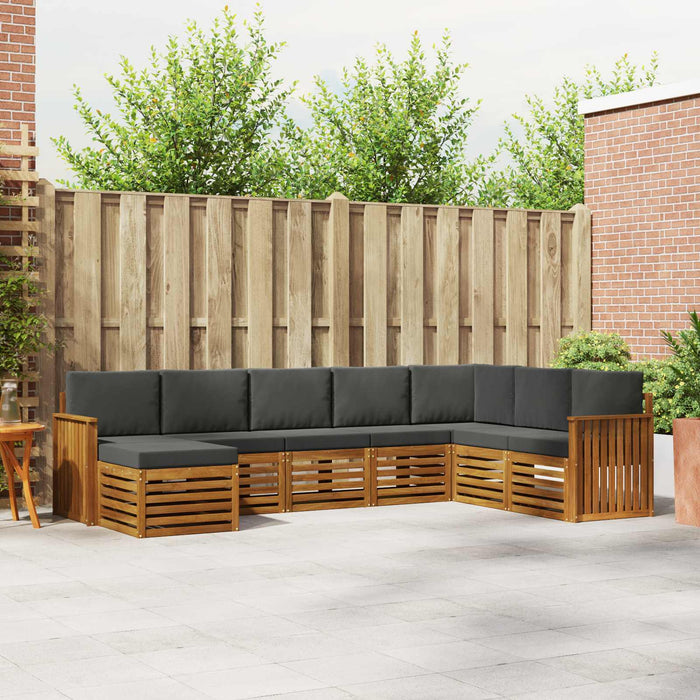 Seturi de canapele cu pernă 8 pcs Natural și Antracit - WALTI WALTI