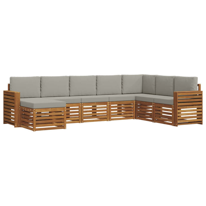 Seturi de canapele cu pernă 8 pcs Gri natural și deschis - WALTI WALTI