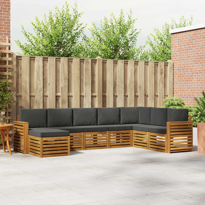 Seturi de canapele cu pernă 8 pcs Natural și Antracit - WALTI WALTI