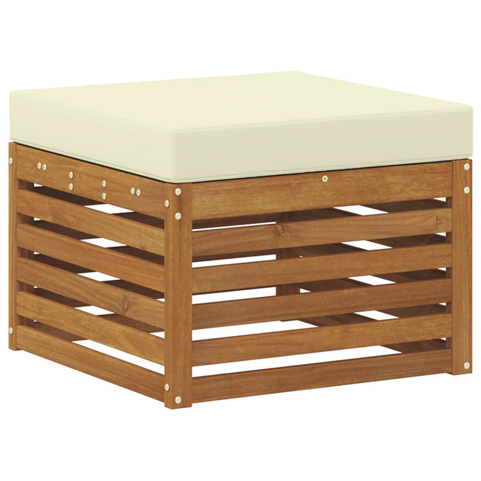 Seturi de canapele 8 pcs Natural și Crem Lemn Solid de Acacia - WALTI WALTI