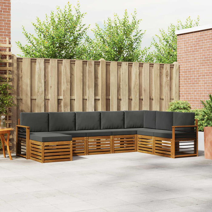 Seturi de canapele cu pernă 8 pcs Natural și Antracit - WALTI WALTI