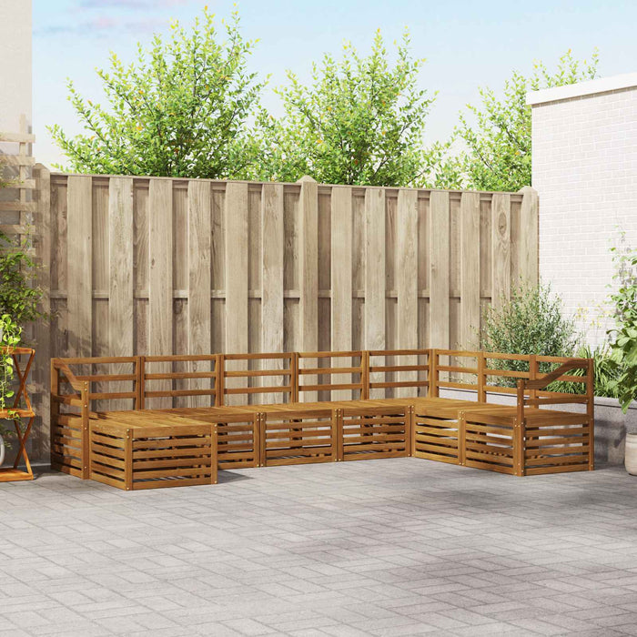 Seturi de canapele 8 pcs natural Lemn Solid de Acacia - WALTI WALTI