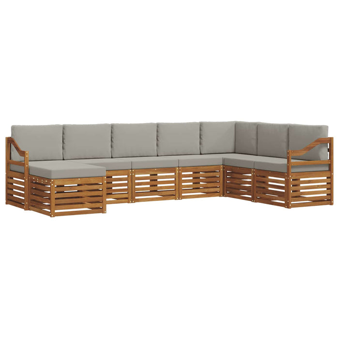 Seturi de canapele cu pernă 8 pcs Gri natural și deschis - WALTI WALTI