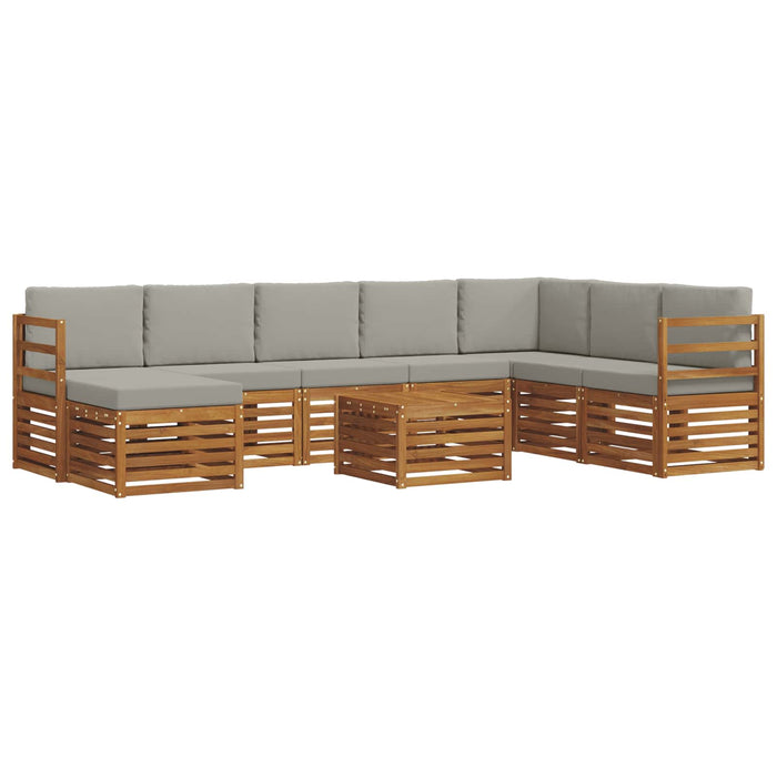 Seturi de canapele cu pernă 9 pcs Gri natural și deschis - WALTI WALTI