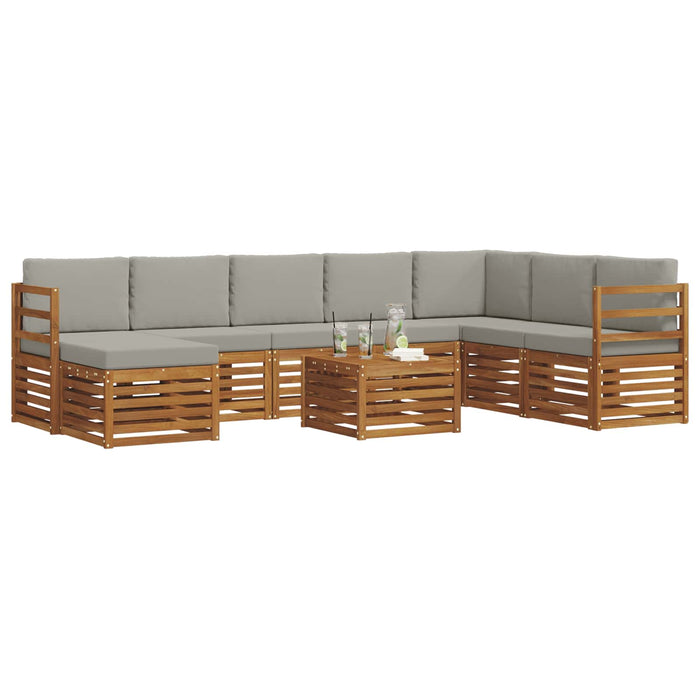 Seturi de canapele cu pernă 9 pcs Gri natural și deschis - WALTI WALTI