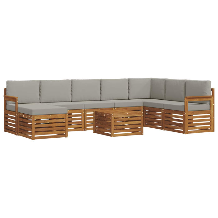 Seturi de canapele cu pernă 9 pcs Gri natural și deschis - WALTI WALTI