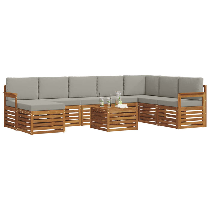 Seturi de canapele cu pernă 9 pcs Gri natural și deschis - WALTI WALTI