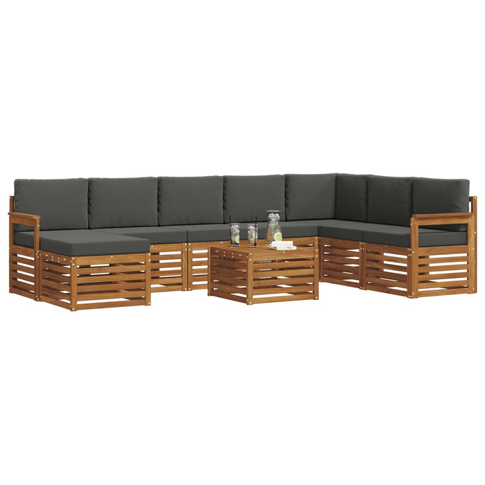 Seturi de canapele cu pernă 9 pcs Natural și Antracit - WALTI WALTI