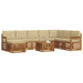 Seturi de canapele 9 pcs Natural și Bej Lemn Solid de Acacia - WALTI WALTI