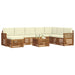 Seturi de canapele 9 pcs Natural și Crem Lemn Solid de Acacia - WALTI WALTI