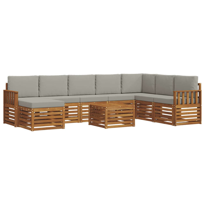 Seturi de canapele cu pernă 9 pcs Gri natural și deschis - WALTI WALTI