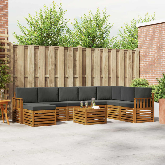 Seturi de canapele cu pernă 9 pcs Natural și Antracit - WALTI WALTI