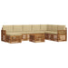 Seturi de canapele 9 pcs Natural și Bej Lemn Solid de Acacia - WALTI WALTI
