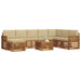 Seturi de canapele 9 pcs Natural și Bej Lemn Solid de Acacia - WALTI WALTI