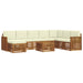 Seturi de canapele 9 pcs Natural și Crem Lemn Solid de Acacia - WALTI WALTI
