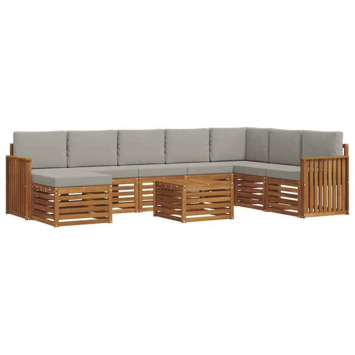 Seturi de canapele cu pernă 9 pcs Gri natural și deschis - WALTI WALTI