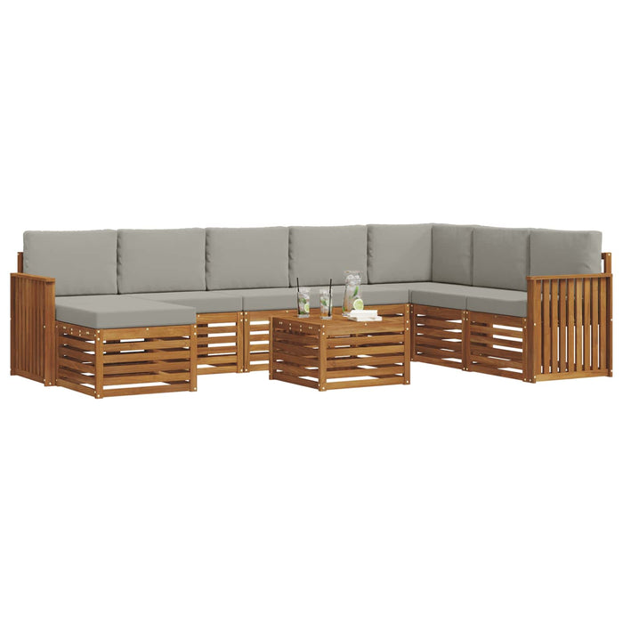 Seturi de canapele cu pernă 9 pcs Gri natural și deschis - WALTI WALTI