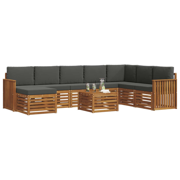 Seturi de canapele cu pernă 9 pcs Natural și Antracit - WALTI WALTI