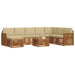 Seturi de canapele 9 pcs Natural și Bej Lemn Solid de Acacia - WALTI WALTI