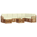 Seturi de canapele 9 pcs Natural și Crem Lemn Solid de Acacia - WALTI WALTI