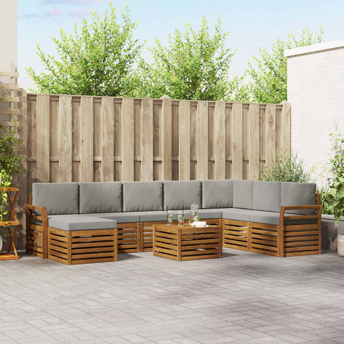 Seturi de canapele cu pernă 9 pcs Gri natural și deschis - WALTI WALTI